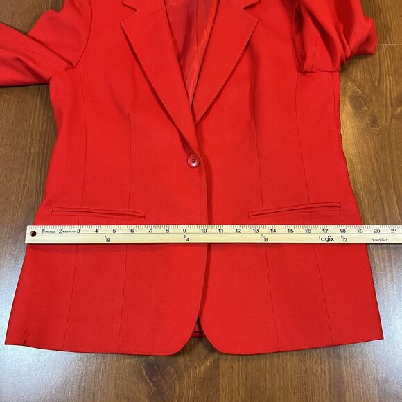 VTG Pendleton Blazer Women 10 Red 100% Wool Two Button Lined Jacket Made USA 60s - Picture 15 of 16